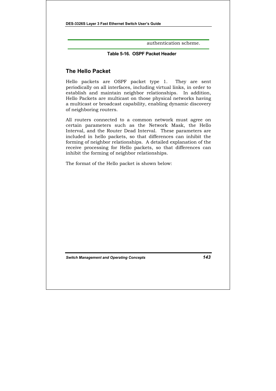 The hello packet | D-Link DES-3326S User Manual | Page 143 / 349