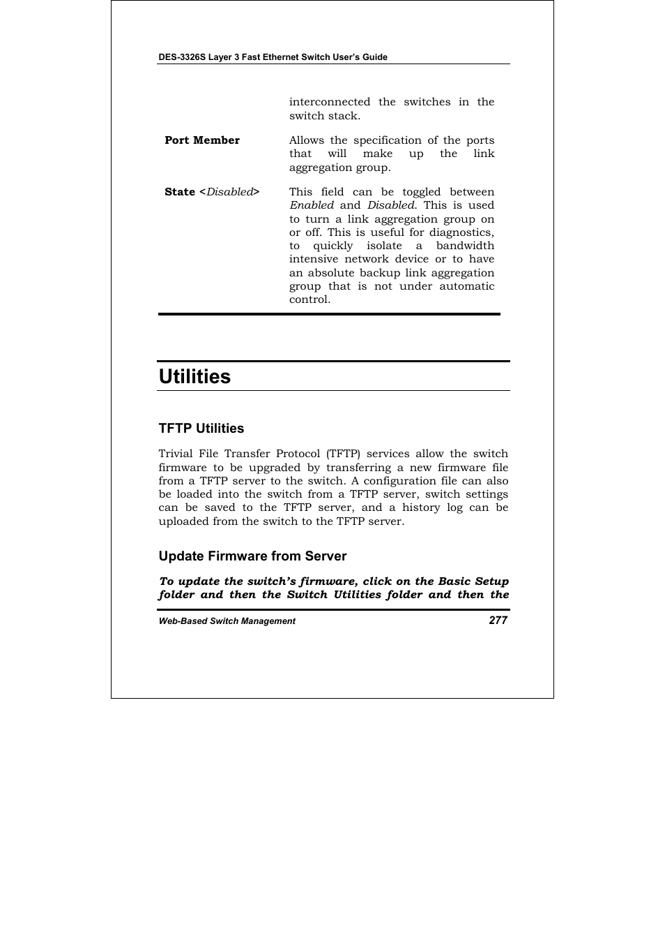 Utilities | D-Link DES-3326S User Manual | Page 277 / 349