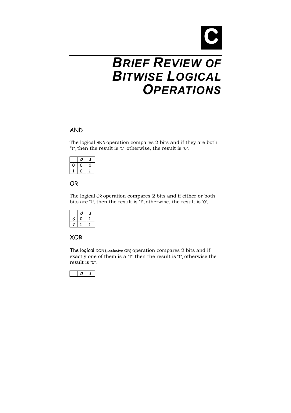 Brief review of bitwise logical operations, Rief, Eview of | Itwise, Ogical, Perations | D-Link DES-3326S User Manual | Page 342 / 349
