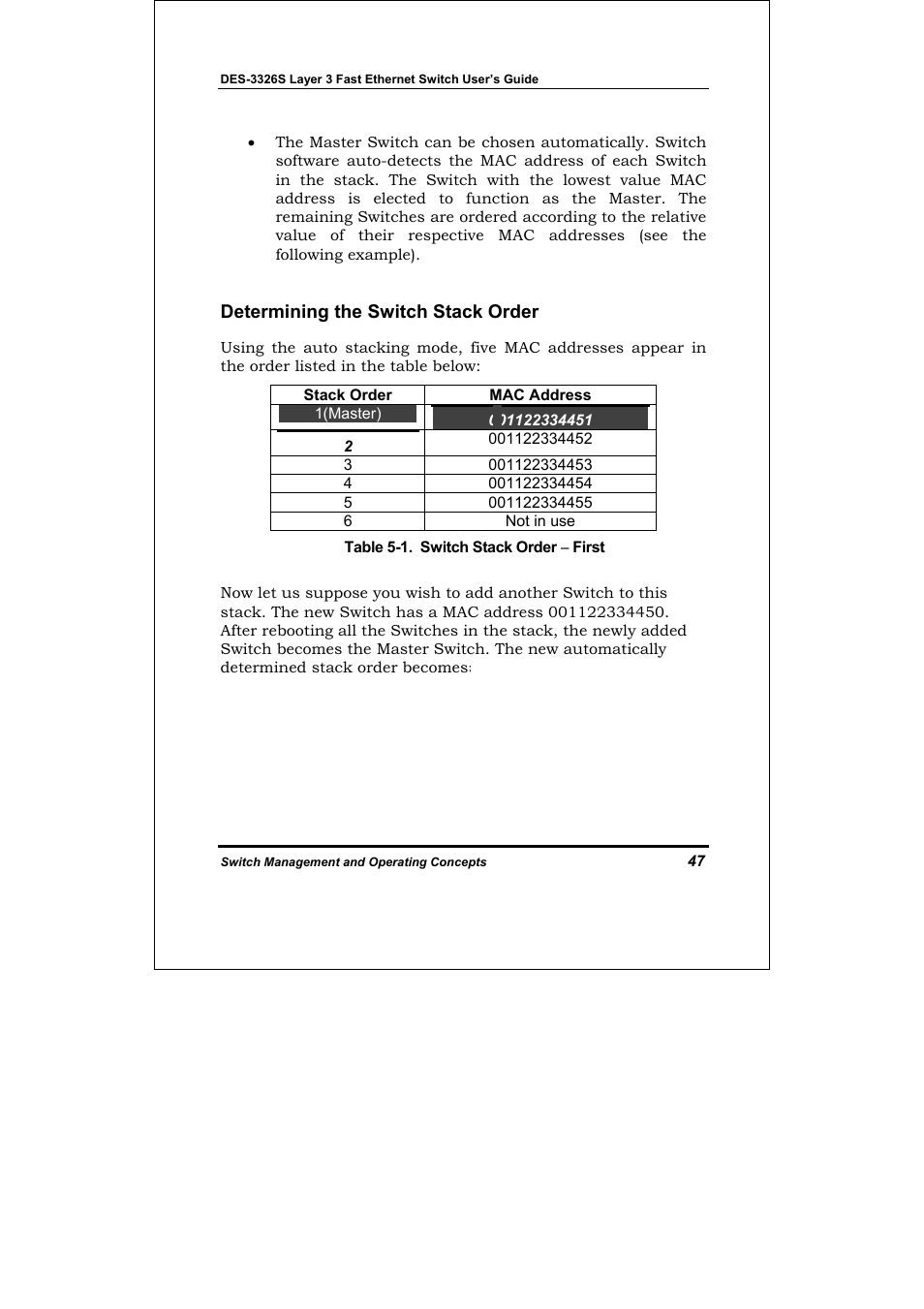 Determining the switch stack order | D-Link DES-3326S User Manual | Page 47 / 349
