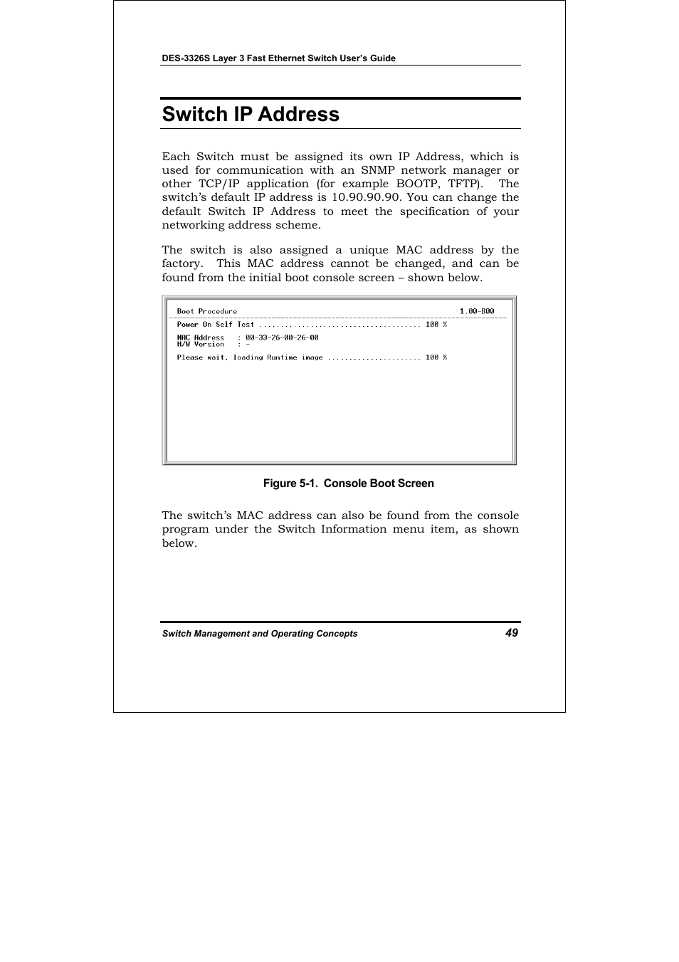 Switch ip address | D-Link DES-3326S User Manual | Page 49 / 349