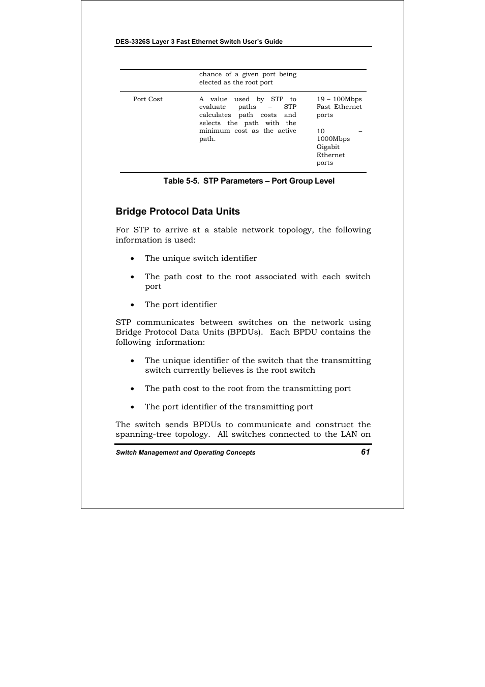 Bridge protocol data units | D-Link DES-3326S User Manual | Page 61 / 349