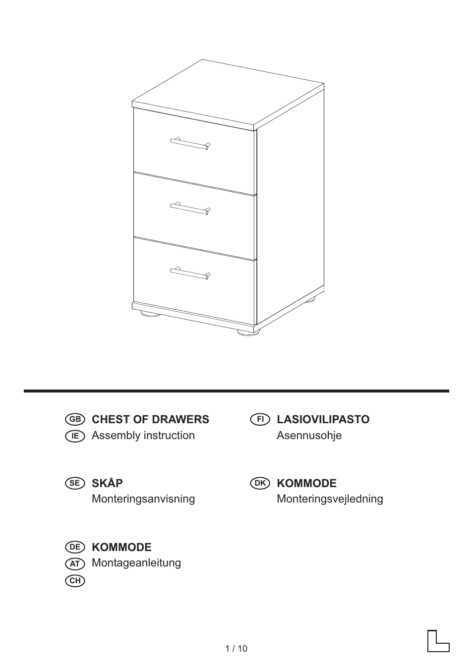 Livarno CHEST OF DRAWERS User Manual | 10 pages