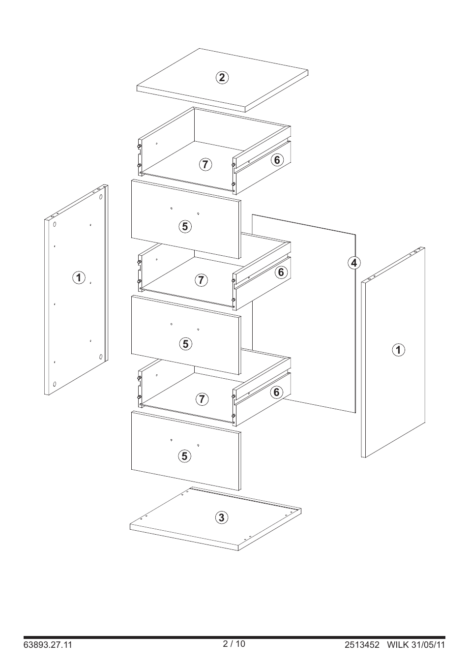 Livarno CHEST OF DRAWERS User Manual | Page 2 / 10