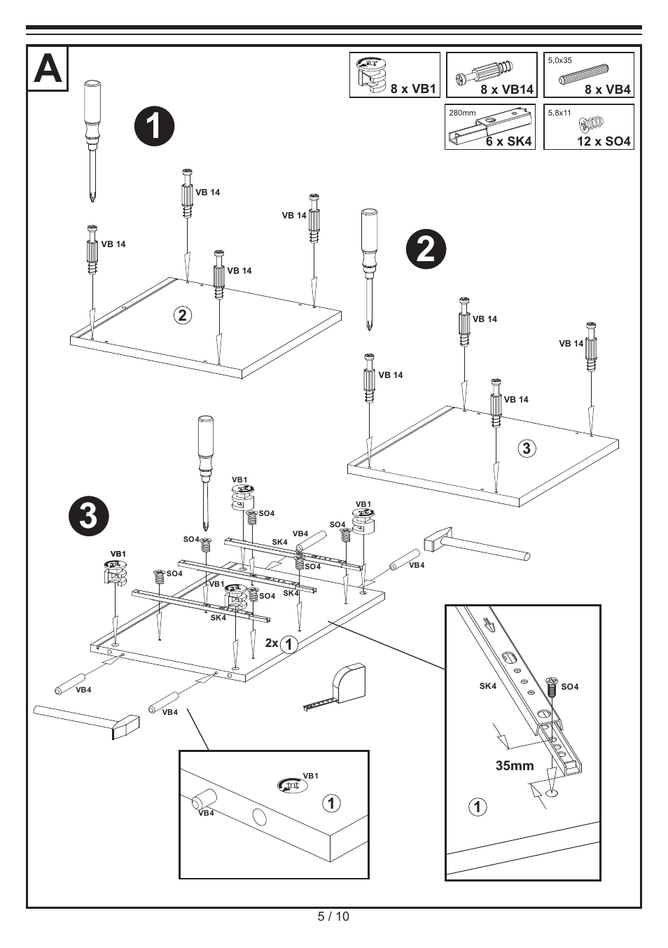 Livarno CHEST OF DRAWERS User Manual | Page 5 / 10