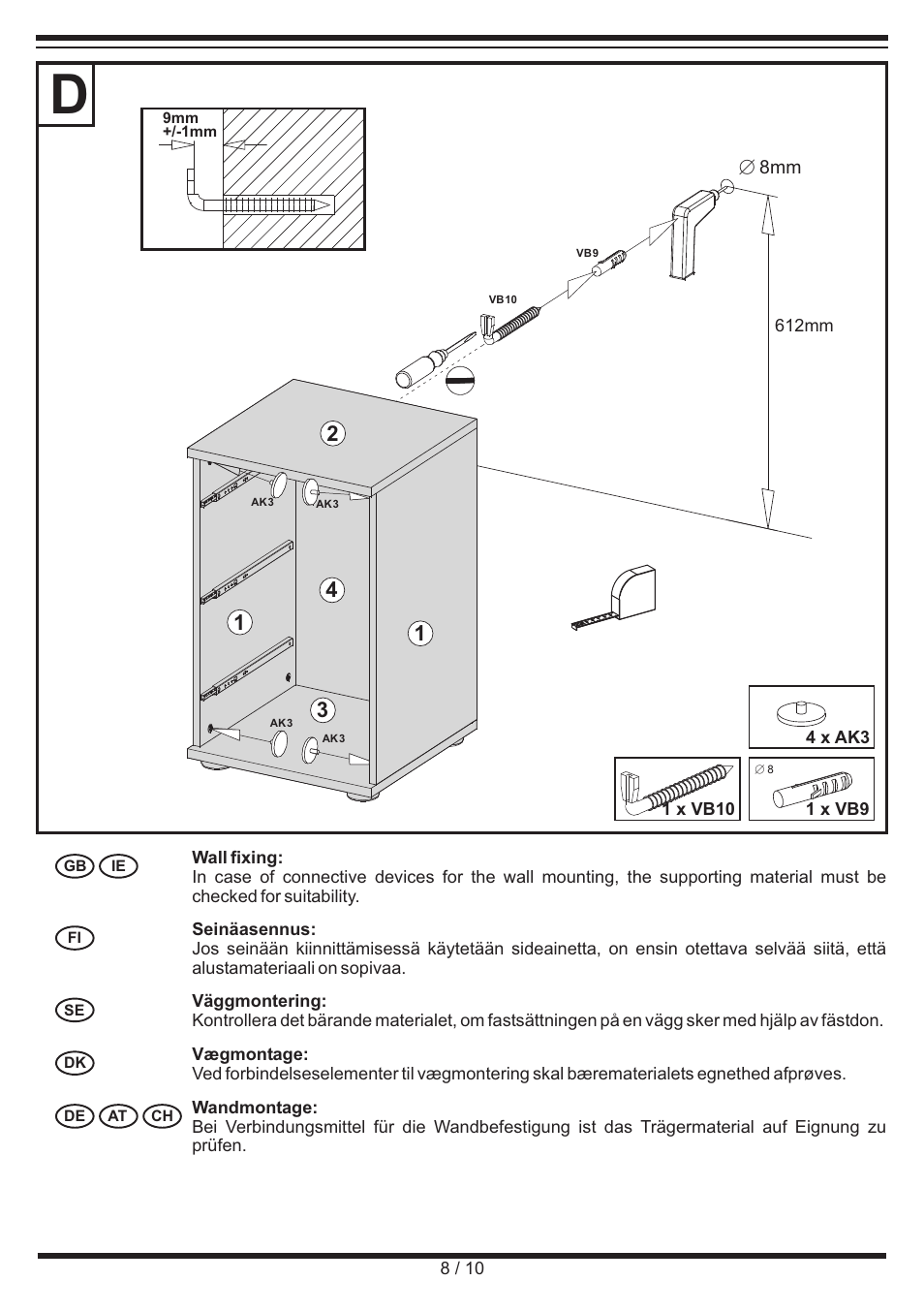 Livarno CHEST OF DRAWERS User Manual | Page 8 / 10