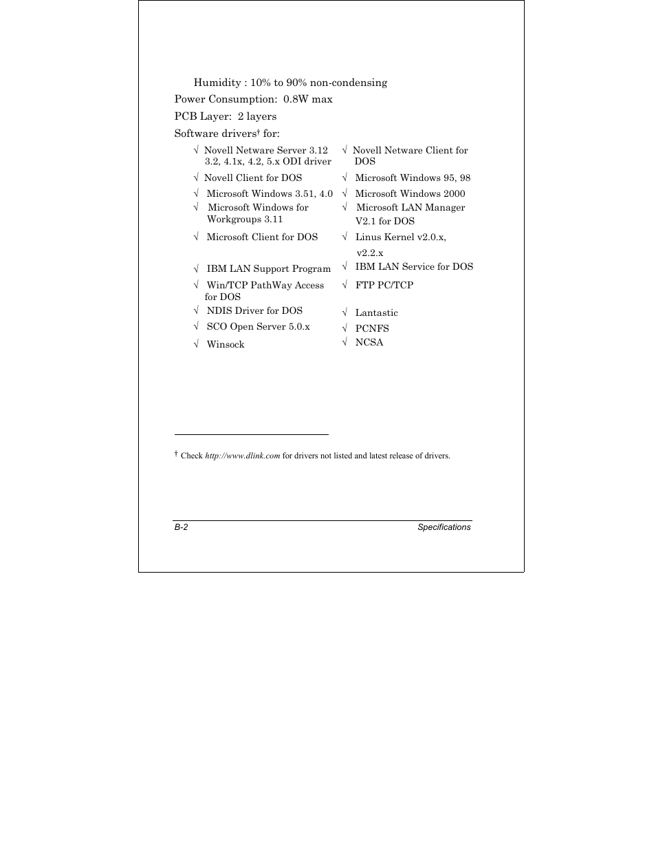 D-Link DFE-530TX+ User Manual | Page 22 / 27
