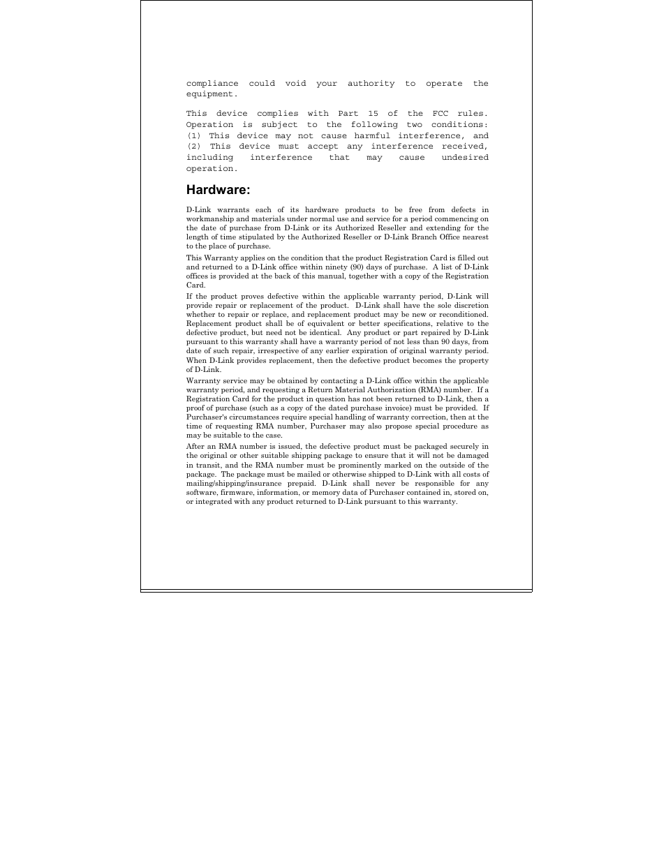 Hardware | D-Link DFE-530TX+ User Manual | Page 3 / 27