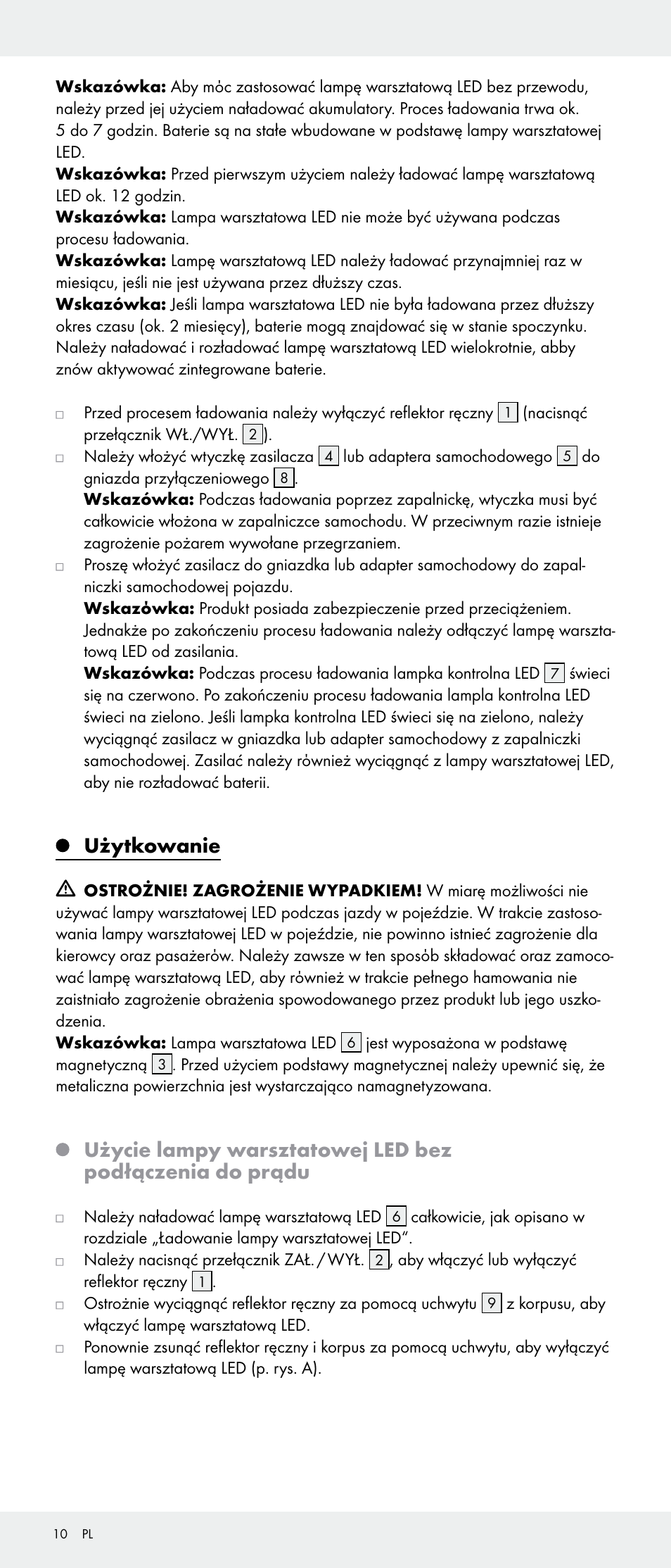 Użytkowanie | Livarno 103745-14-01-BS/103745-14-02-BS User Manual | Page 10 / 34