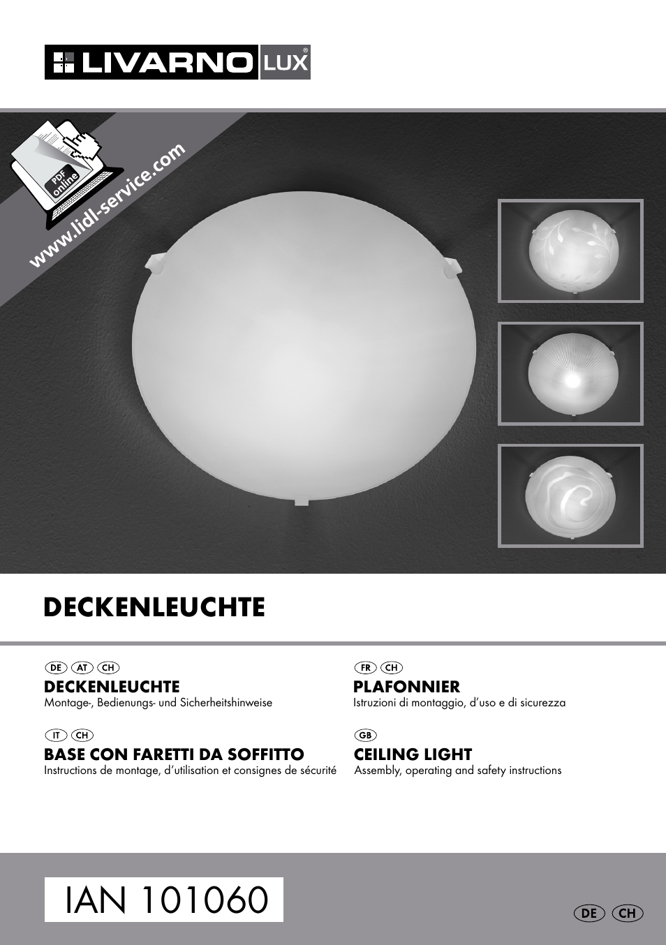 Livarno CEILING LIGHT User Manual | 29 pages