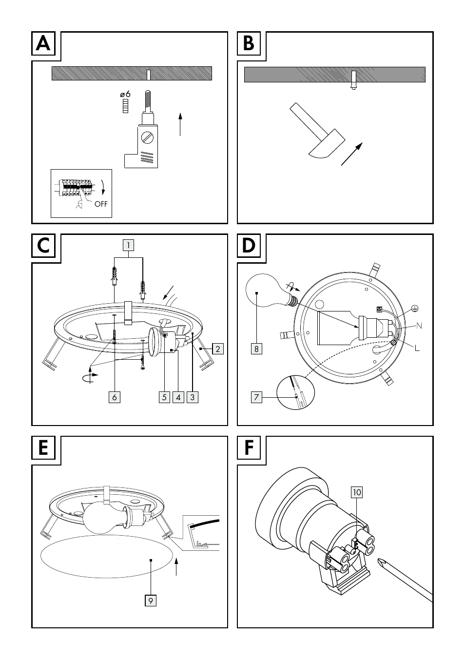 Ac b d | Livarno CEILING LIGHT User Manual | Page 3 / 29