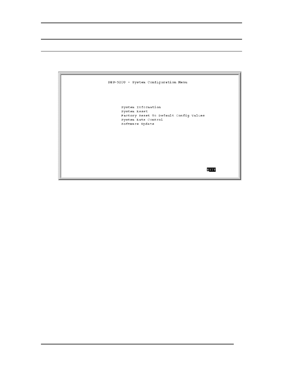 System configuration menu | D-Link DES-5200 User Manual | Page 51 / 144