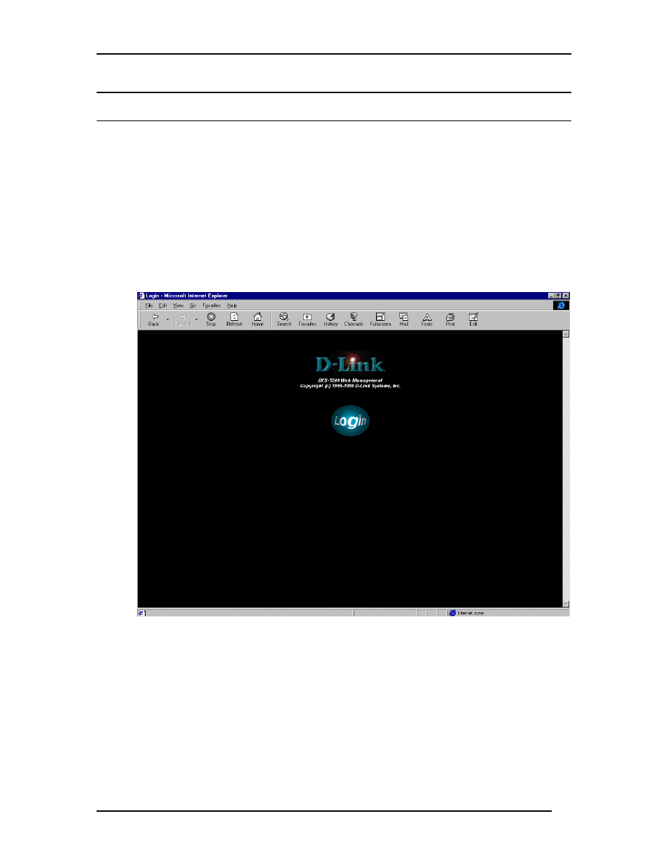 Logging in | D-Link DES-5200 User Manual | Page 96 / 144