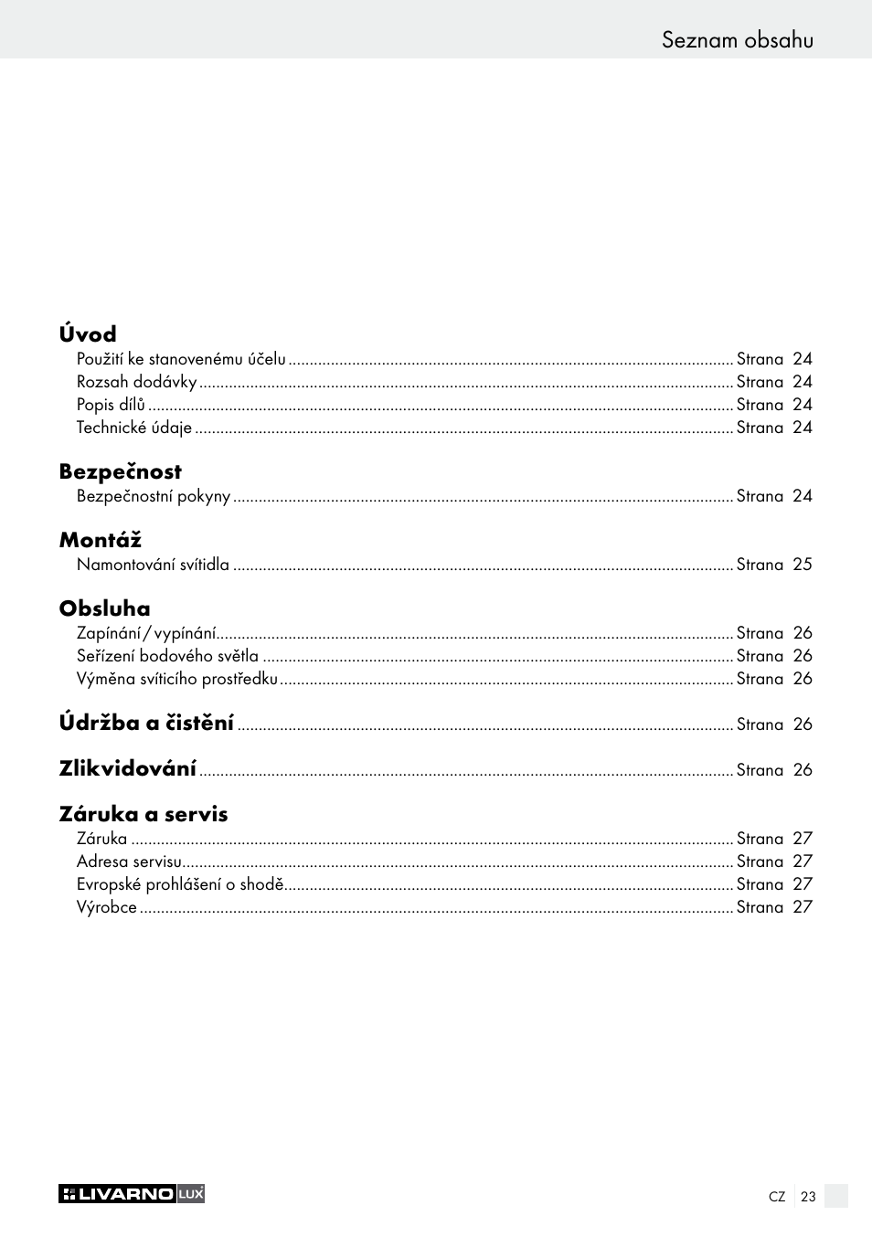 Livarno 2973-010E User Manual | Page 23 / 41