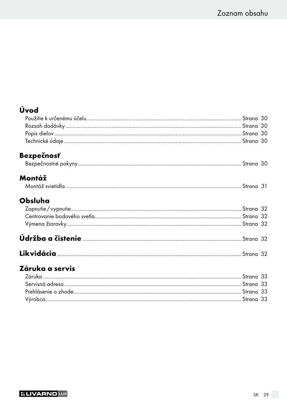 Livarno 2973-010E User Manual | Page 29 / 41