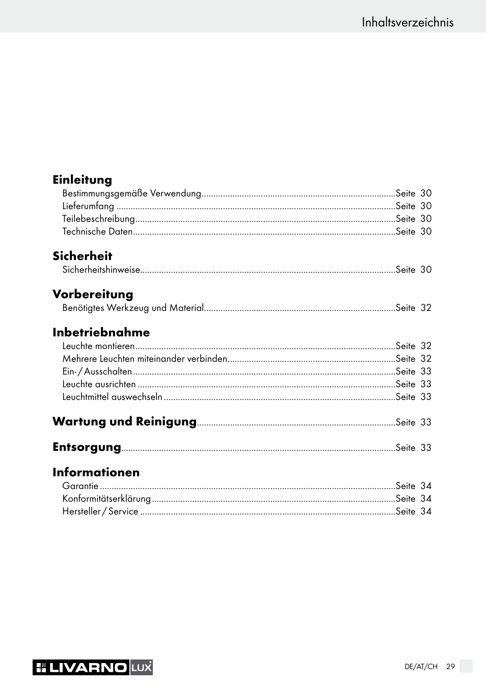 Livarno 2592-014L or 2592-016L User Manual | Page 29 / 37