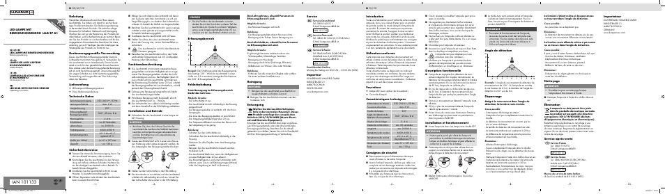 Livarno LLLB 27 A1 User Manual | 2 pages