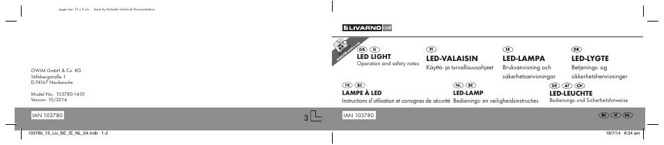 Livarno 103780-14-01 User Manual | 86 pages