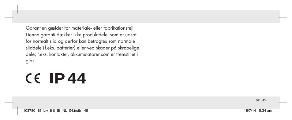 Livarno 103780-14-01 User Manual | Page 49 / 86