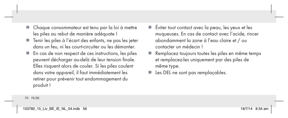 Livarno 103780-14-01 User Manual | Page 56 / 86