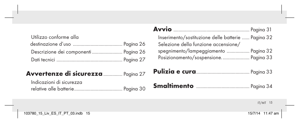 Avvertenze di sicurezza, Avvio, Pulizia e cura | Smaltimento | Livarno 103780-14-01 User Manual | Page 15 / 63