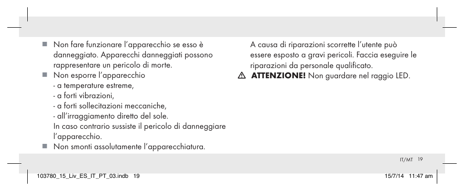 Livarno 103780-14-01 User Manual | Page 19 / 63