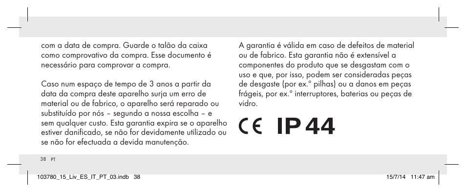 Livarno 103780-14-01 User Manual | Page 38 / 63