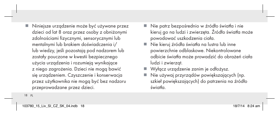 Livarno 103780-14-01 User Manual | Page 18 / 88