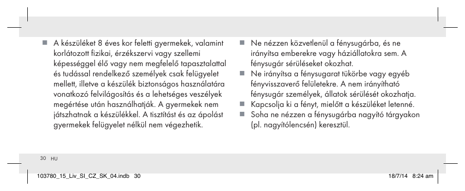 Livarno 103780-14-01 User Manual | Page 30 / 88