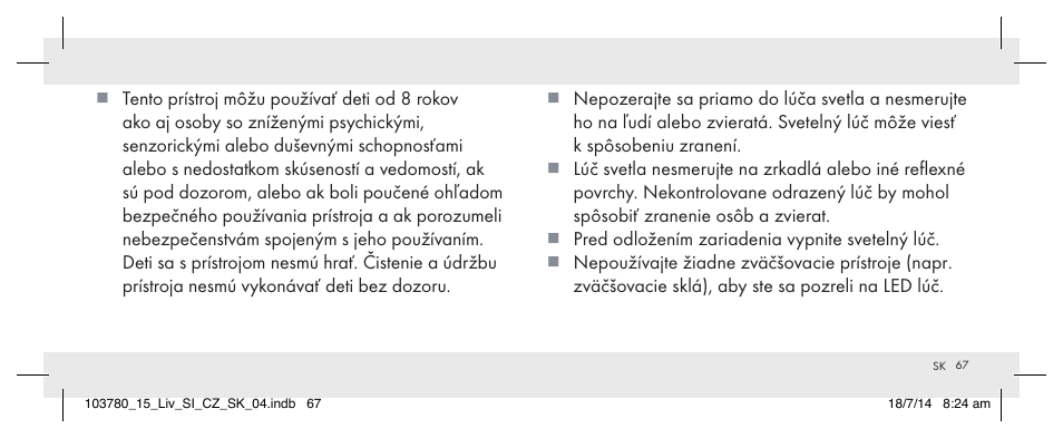 Livarno 103780-14-01 User Manual | Page 67 / 88