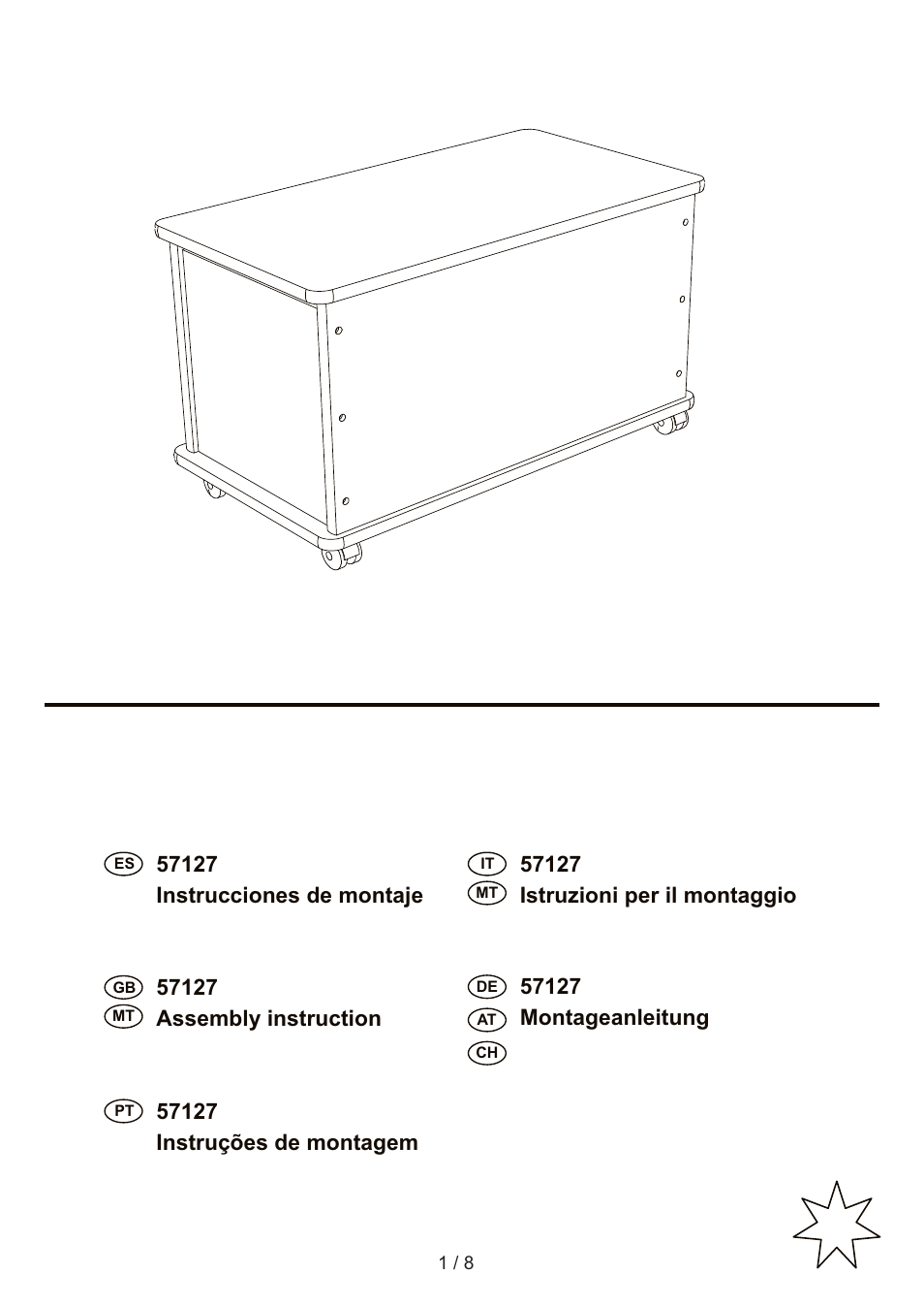 Livarno WOODEN CHEST User Manual | 8 pages