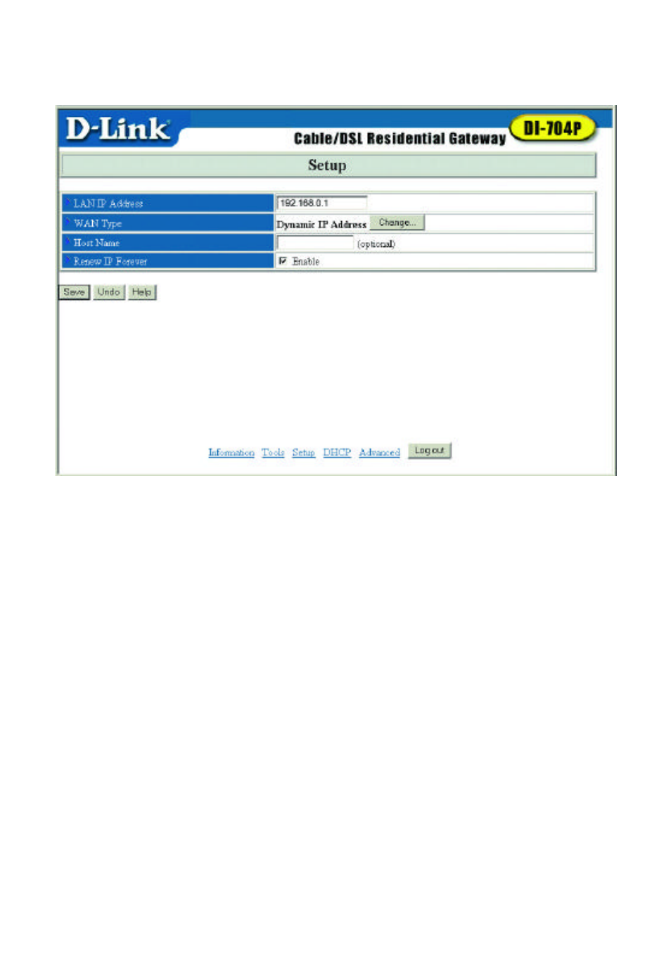 Setup | D-Link DI-704P User Manual | Page 18 / 47