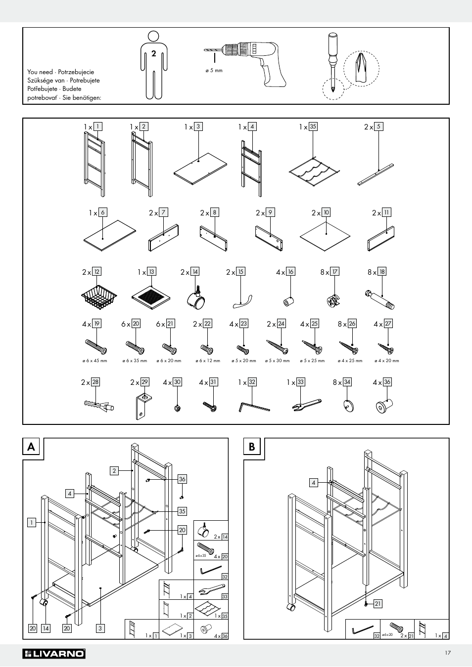 Livarno Z29705 User Manual | Page 17 / 19