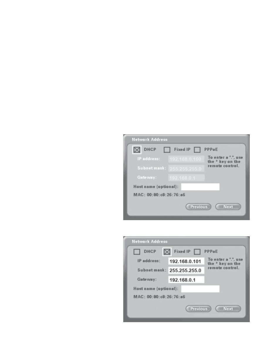 Using the setup wizard (continued), Network address screen | D-Link DVC-1000 User Manual | Page 11 / 69