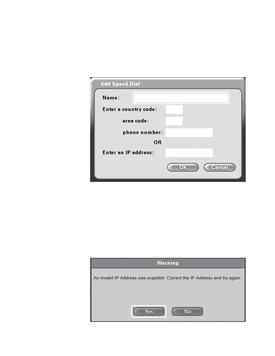 Using the configuration menu (continued), Main screen > dial (continued) | D-Link DVC-1000 User Manual | Page 26 / 69