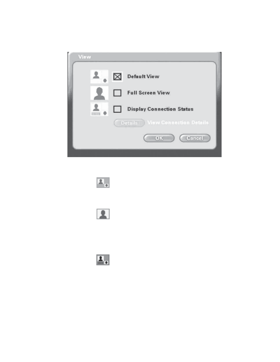 Using the configuration menu (continued), Main screen > view | D-Link DVC-1000 User Manual | Page 27 / 69