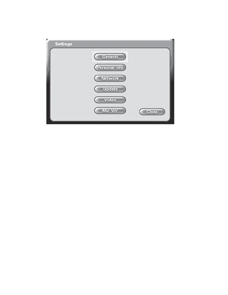 Using the configuration menu (continued), Main screen > settings | D-Link DVC-1000 User Manual | Page 28 / 69