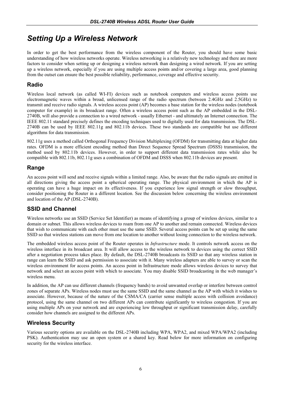 Setting up a wireless network | D-Link DSL 2740B User Manual | Page 16 / 115