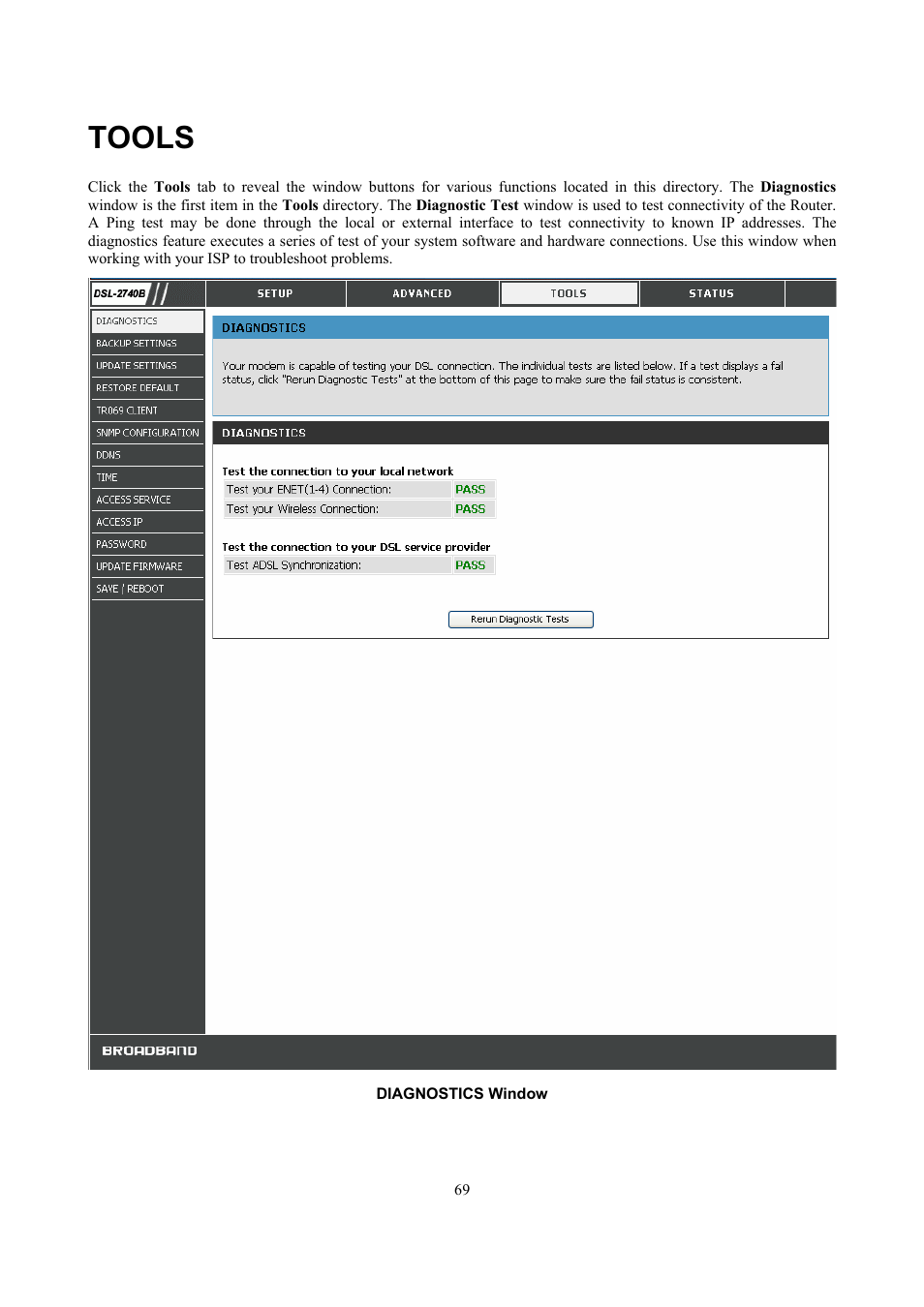 Tools | D-Link DSL 2740B User Manual | Page 79 / 115