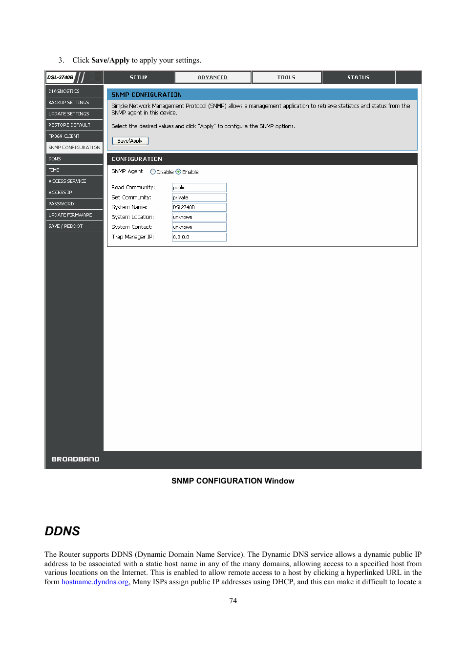 Ddns | D-Link DSL 2740B User Manual | Page 84 / 115