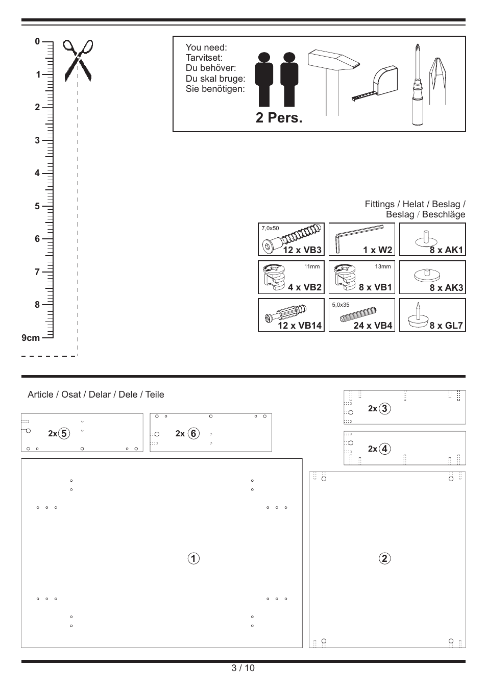 2 pers | Livarno COFFEE TABLE User Manual | Page 3 / 10