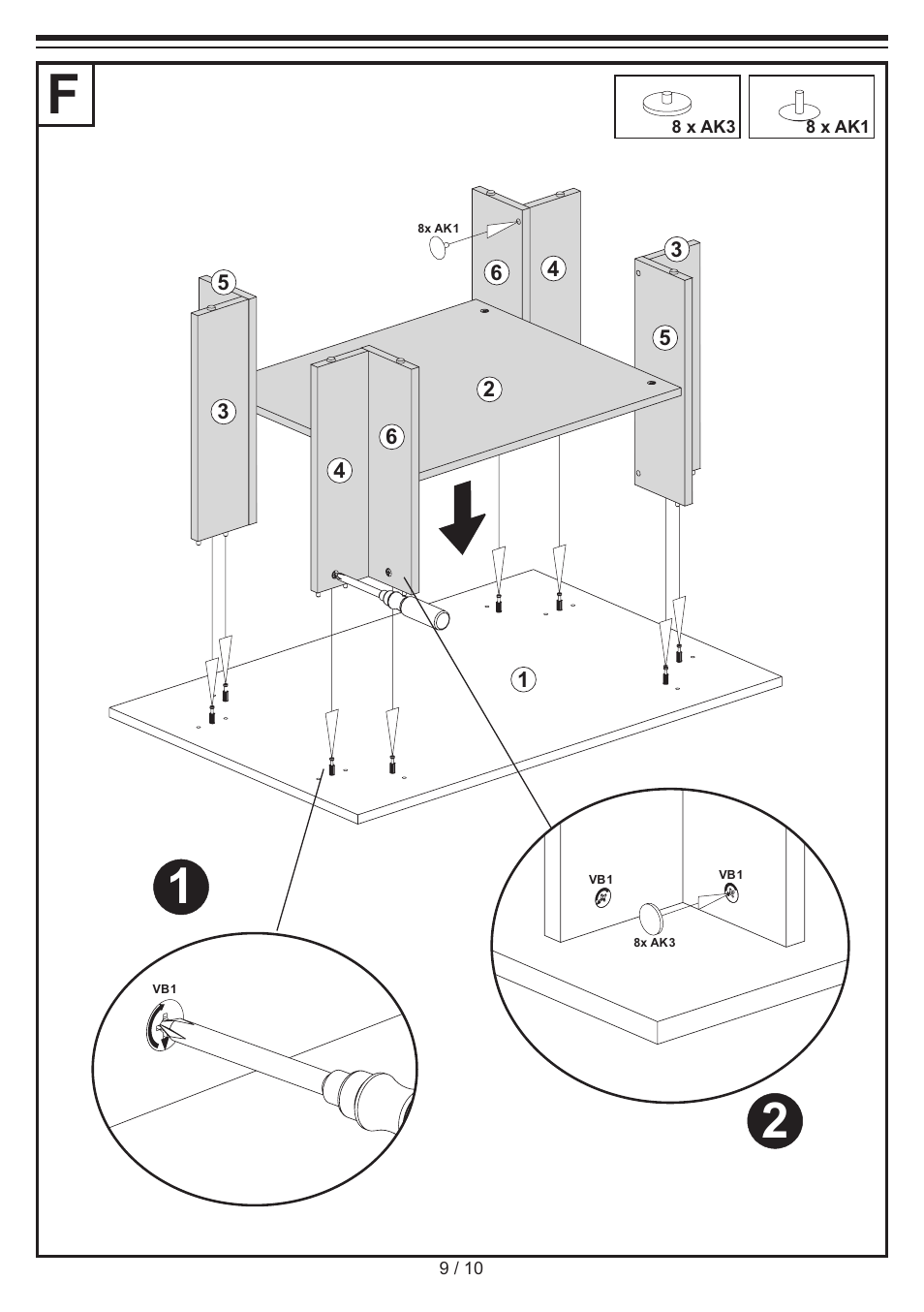 Livarno COFFEE TABLE User Manual | Page 9 / 10