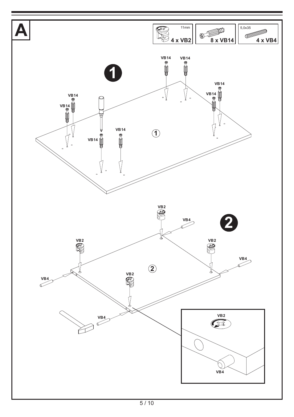 Livarno COFFEE TABLE User Manual | Page 5 / 10