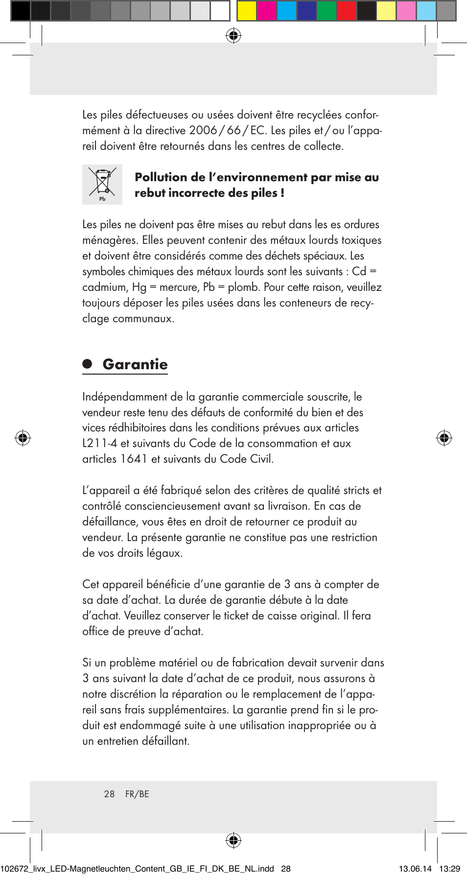 Garantie | Livarno 102672-14-01/102672-14-02/ 102672-14-03 User Manual | Page 28 / 40