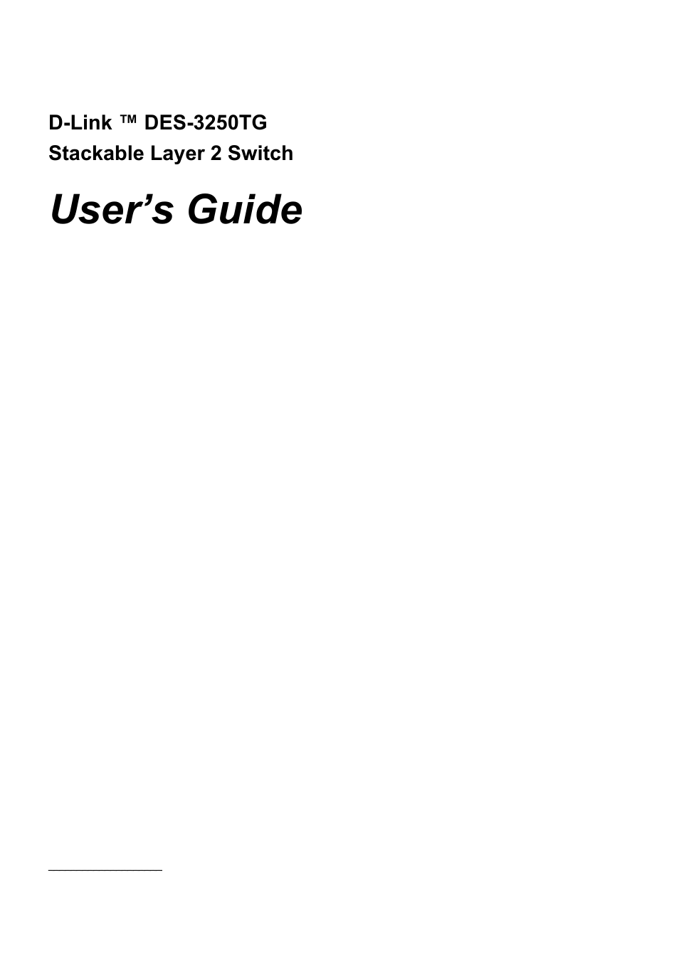 D-Link DES-3250TG User Manual | 186 pages