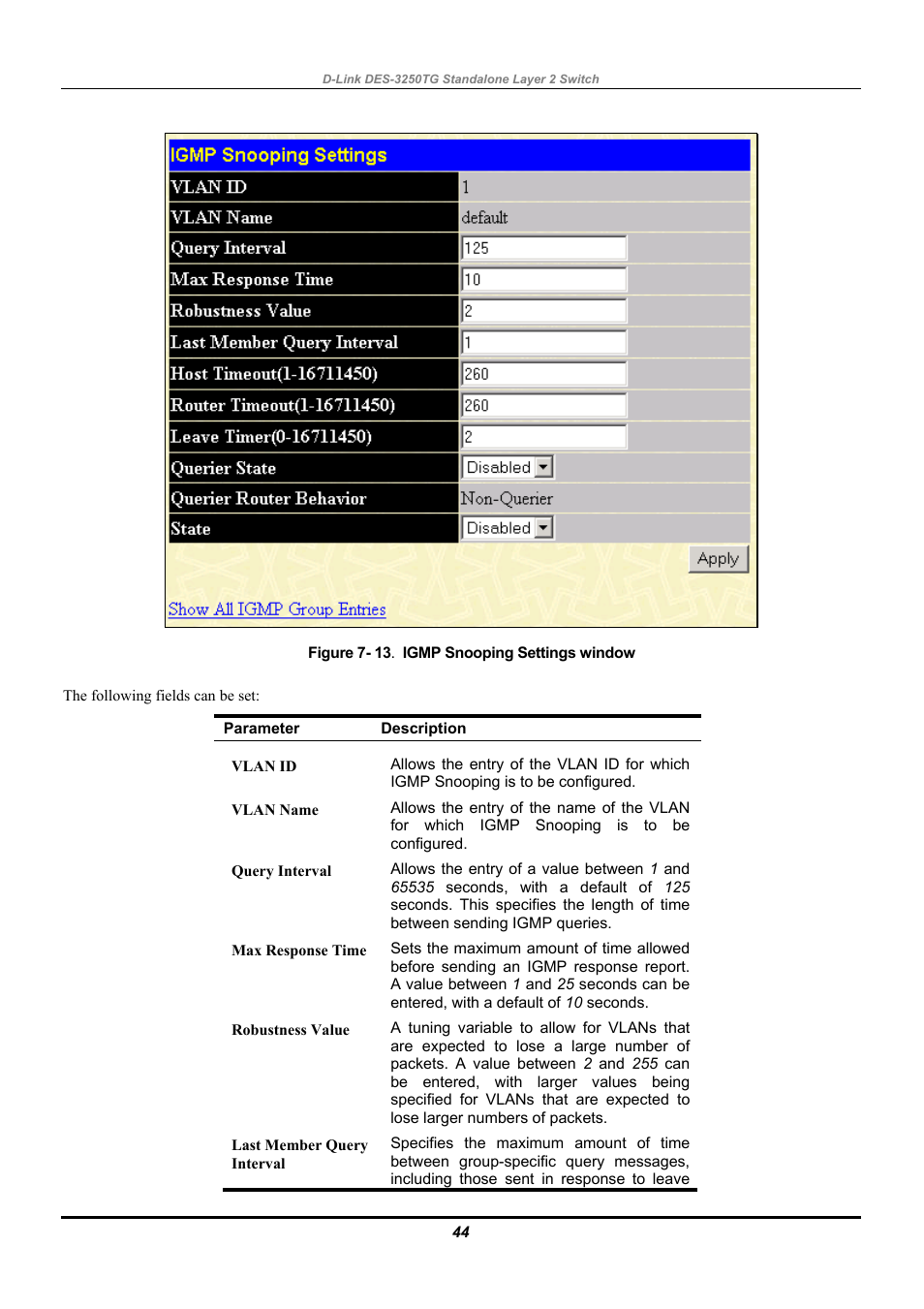 Static router ports entry | D-Link DES-3250TG User Manual | Page 54 / 186