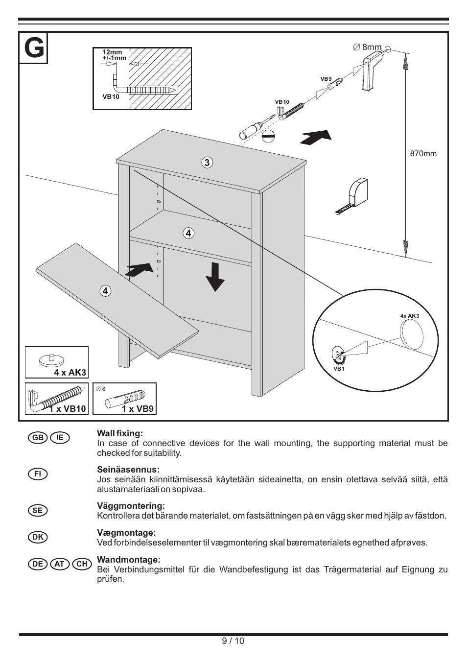 Livarno SHELVING UNIT User Manual | Page 9 / 10