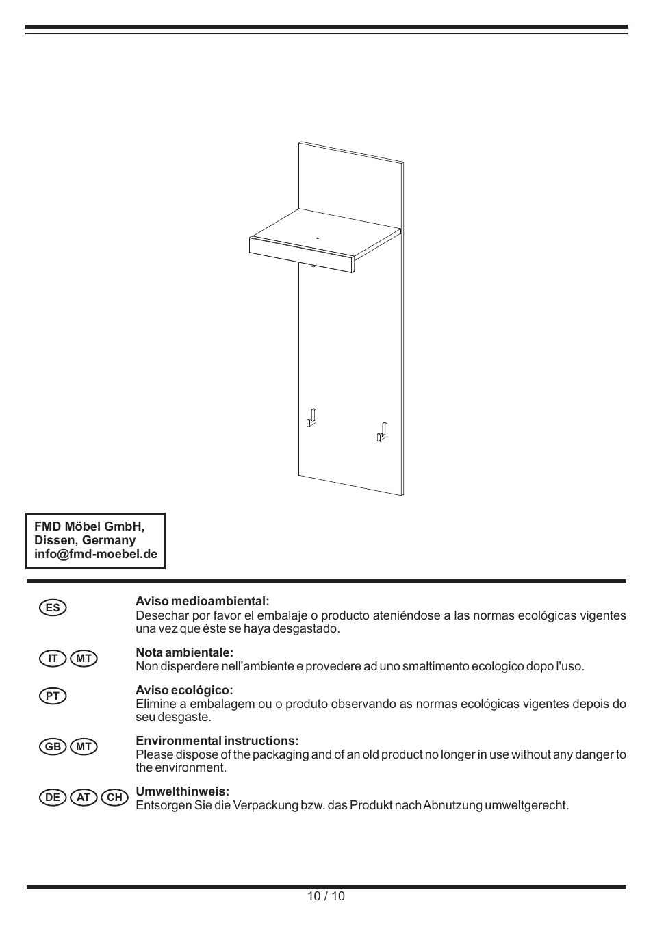 Livarno COAT RAIL User Manual | Page 10 / 10