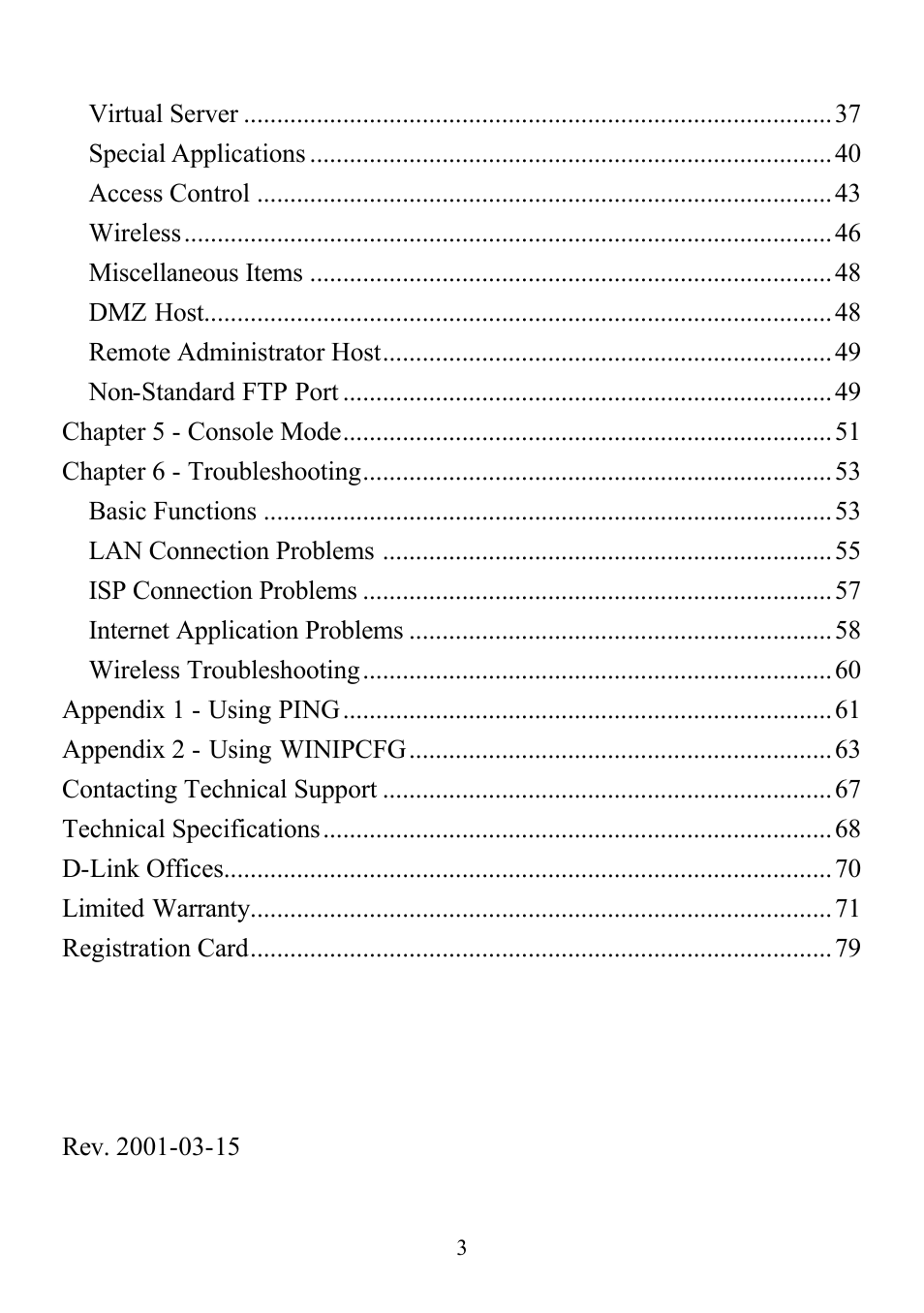 D-Link DI-713P User Manual | Page 3 / 80