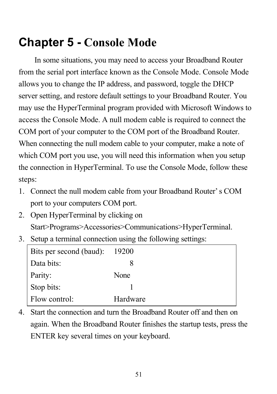 Chapter 5 - console mode | D-Link DI-713P User Manual | Page 51 / 80